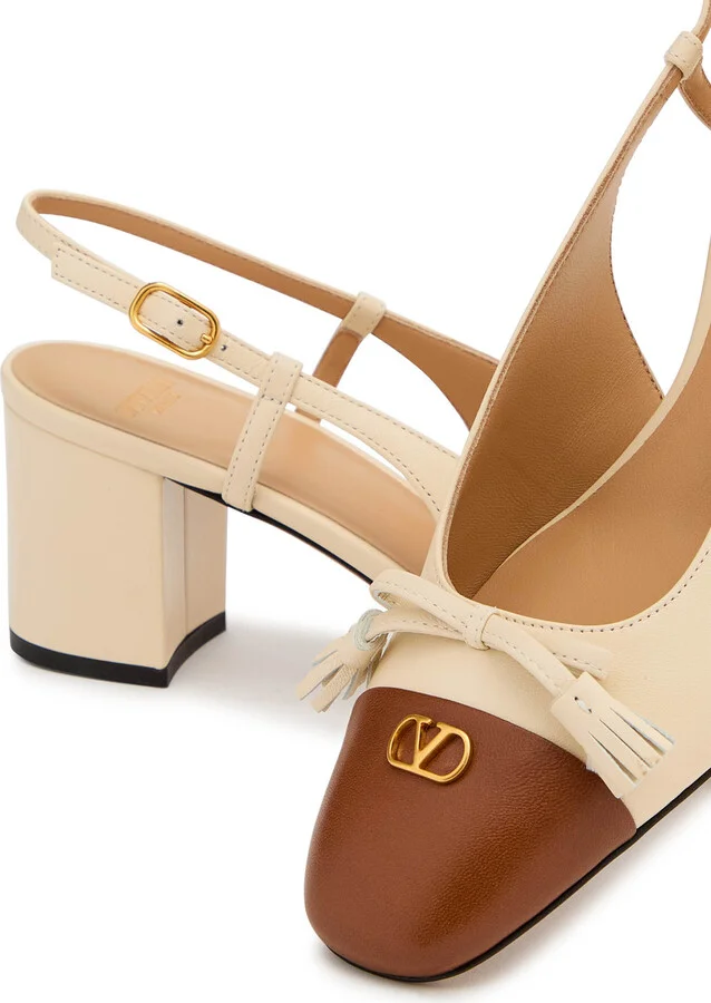 Valentino Valet Du Roi 60 Leather Slingback Pumps - Image 4