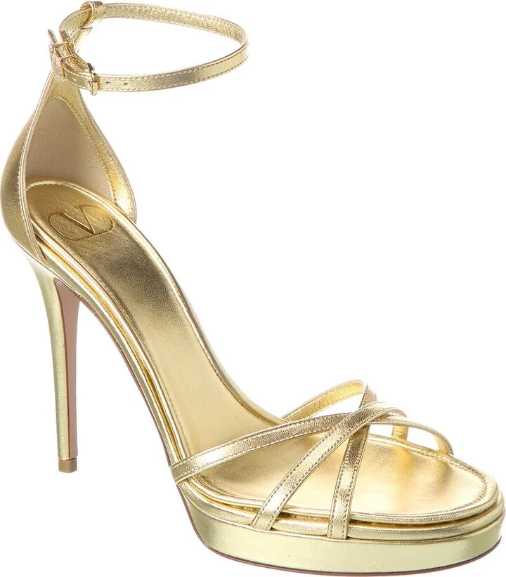 Valentino Vlogo 120 Leather Platform Sandal