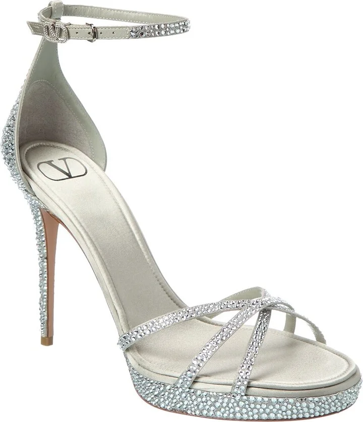Valentino VLogo 120 Satin Sandal