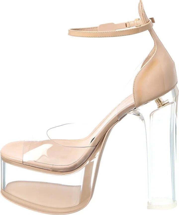 Valentino Vlogo 155 Patent & Vinyl Platform Sandal - Image 2
