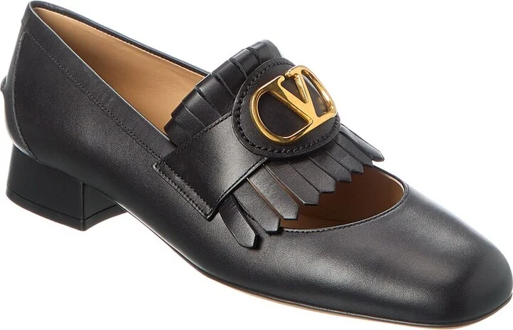 Valentino Vlogo 25 Leather Loafer