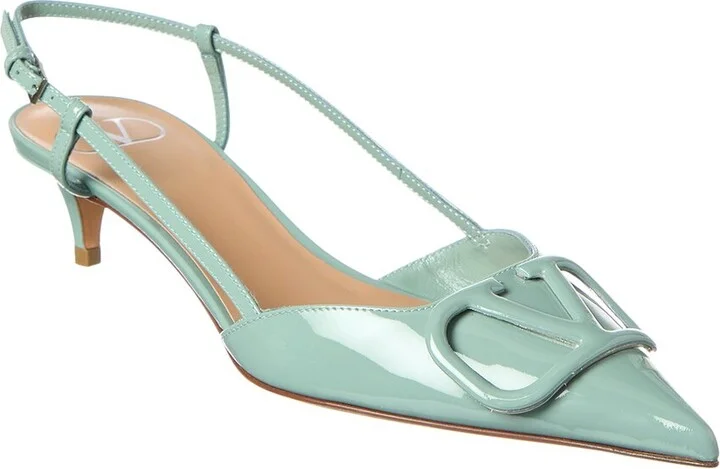Valentino Vlogo 40 Patent Slingback Pump