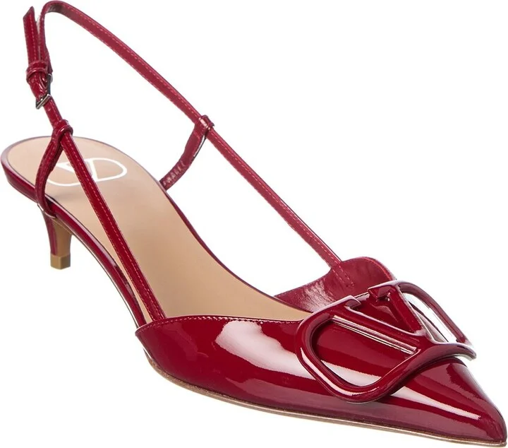 Valentino Vlogo 40 Patent Slingback Pump