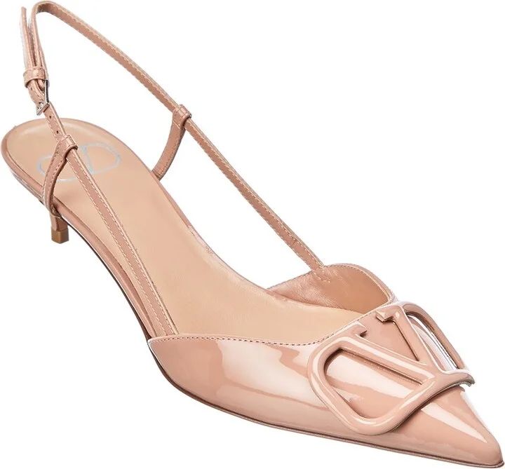 Valentino VLogo 40 Patent Slingback Pump