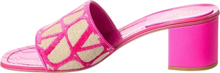Valentino Vlogo 50 Toile Iconographe Canvas Sandal - Image 2