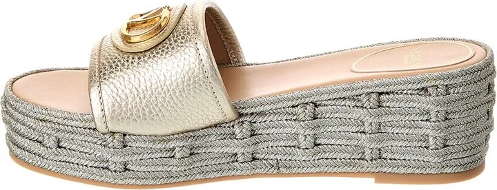 Valentino Vlogo 60 Grainy Leather Platform Sandal - Image 2