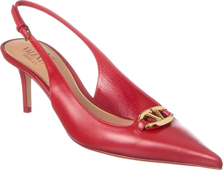 Valentino Vlogo 60 Leather Slingback Pump