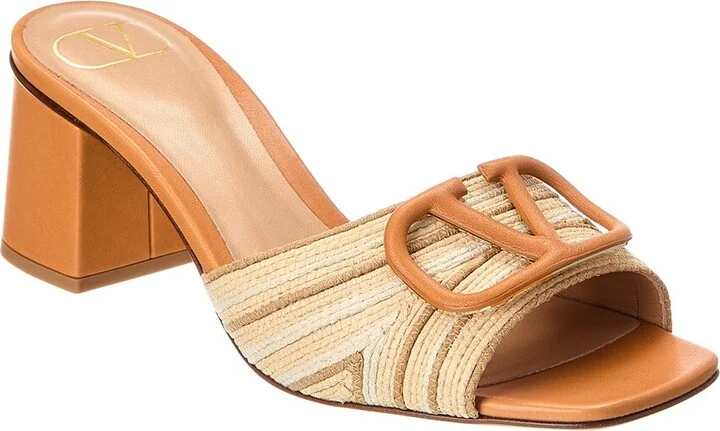 Valentino Vlogo 60 Woven & Leather Sandal