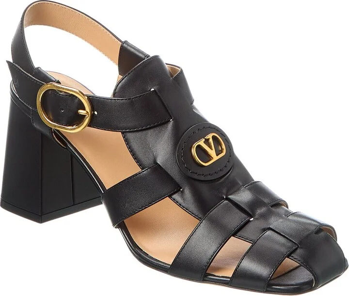 Valentino Vlogo 75 Leather Sandal