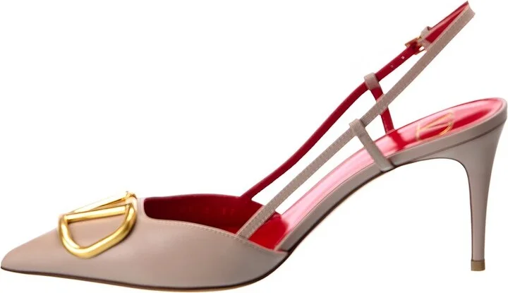 Valentino Vlogo 80 Leather Slingback Pump - Image 2