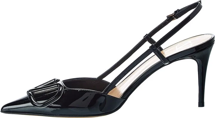 Valentino Vlogo 80 Patent Slingback Pump - Image 2