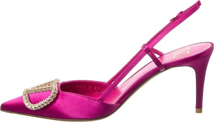 Valentino Vlogo 80 Satin Slingback Pump - Image 2