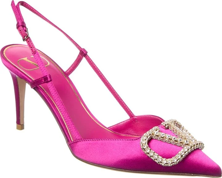 Valentino Vlogo 80 Satin Slingback Pump