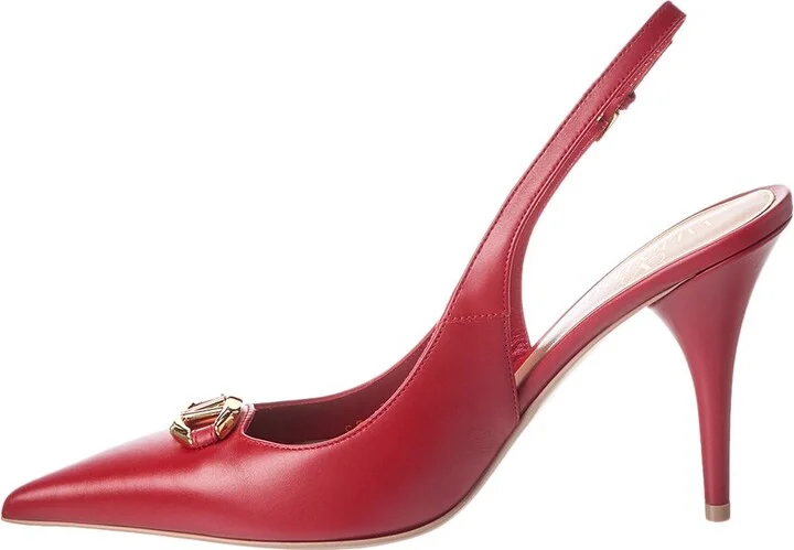 Valentino Vlogo 90 Leather Slingback Pump - Image 2
