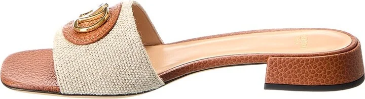Valentino Vlogo Canvas & Leather Sandal - Image 2