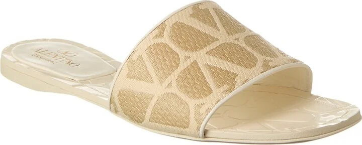 Valentino Vlogo Canvas & Leather Sandal
