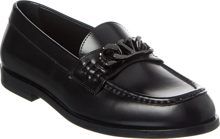 Valentino VLogo Chain Leather Loafer