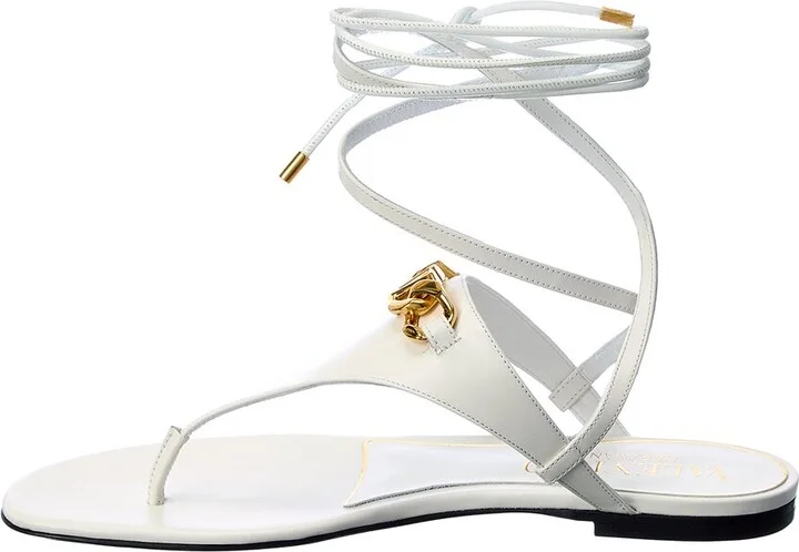 Valentino Vlogo Chain Leather Sandal - Image 2