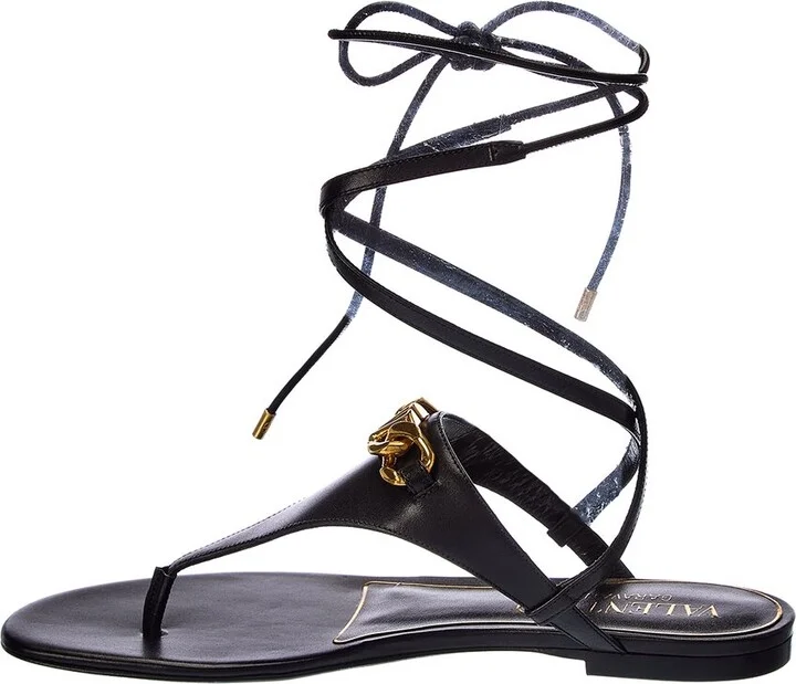 Valentino Vlogo Chain Leather Sandal - Image 2