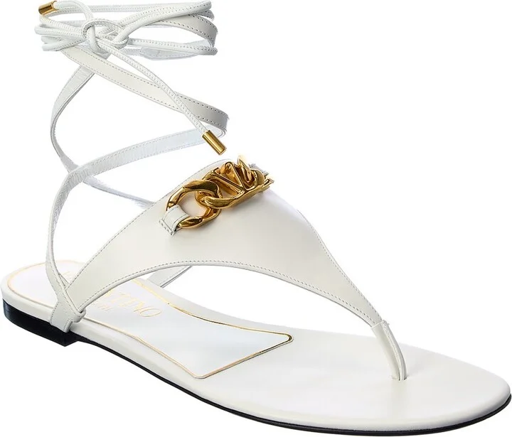 Valentino VLogo Chain Leather Sandal