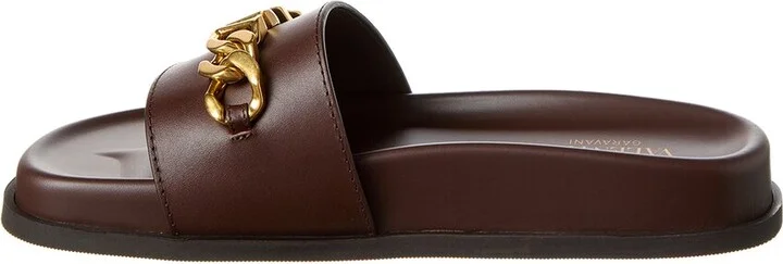 Valentino Vlogo Chain Leather Slide - Image 2