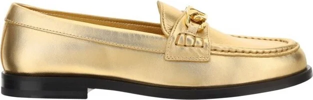 Valentino VLogo Chain-Link Slip-On Loafers