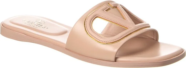 Valentino Vlogo Cutout Leather Sandal