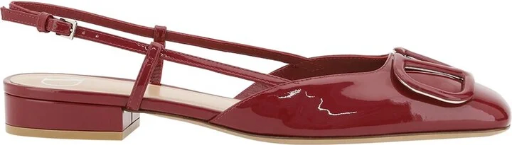Valentino Vlogo Leather Ballerina Flat - Image 2