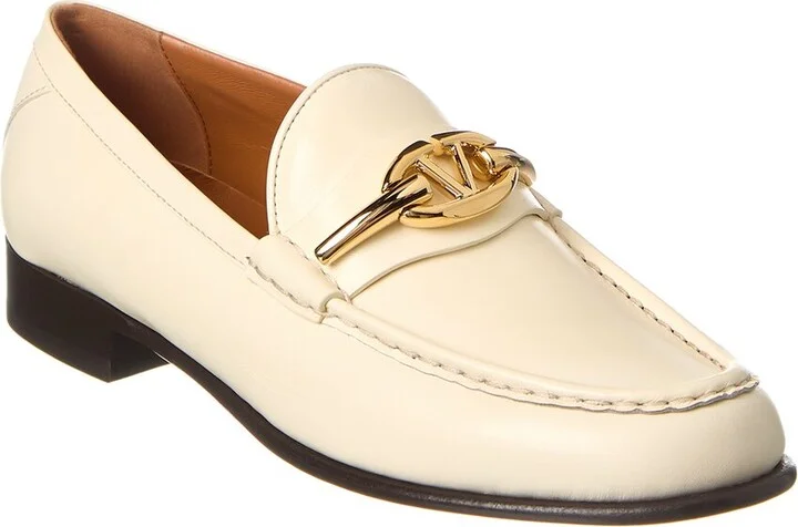 Valentino Vlogo Leather Loafer