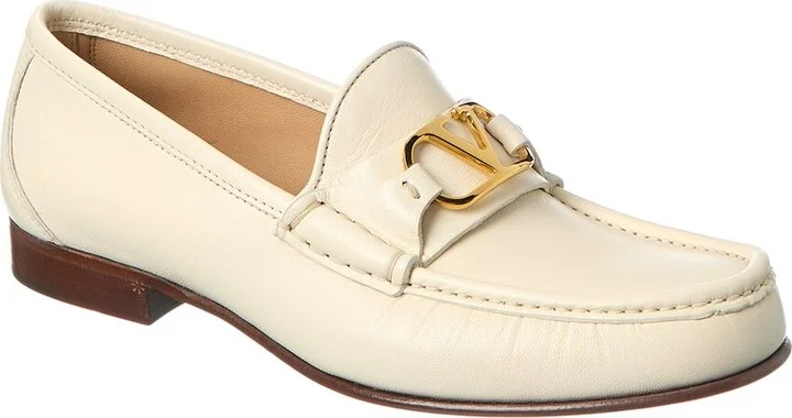Valentino Vlogo Leather Loafer