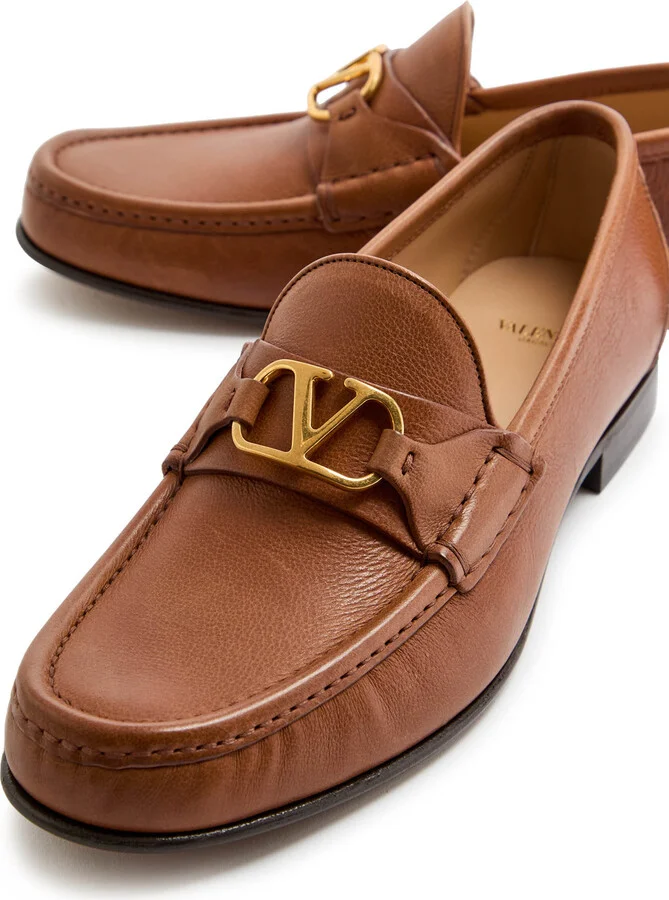 Valentino Vlogo Leather Loafers - Image 3