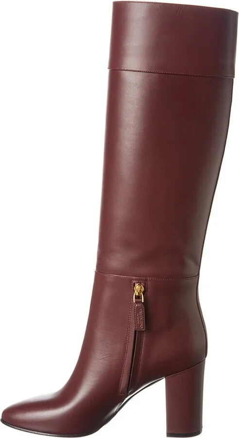 Valentino Vlogo Leather Over-The-Knee Boot - Image 2