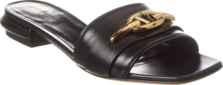 Valentino Vlogo Leather Sandal