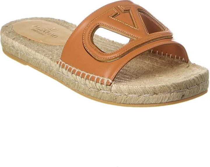 Valentino Vlogo Leather Sandal