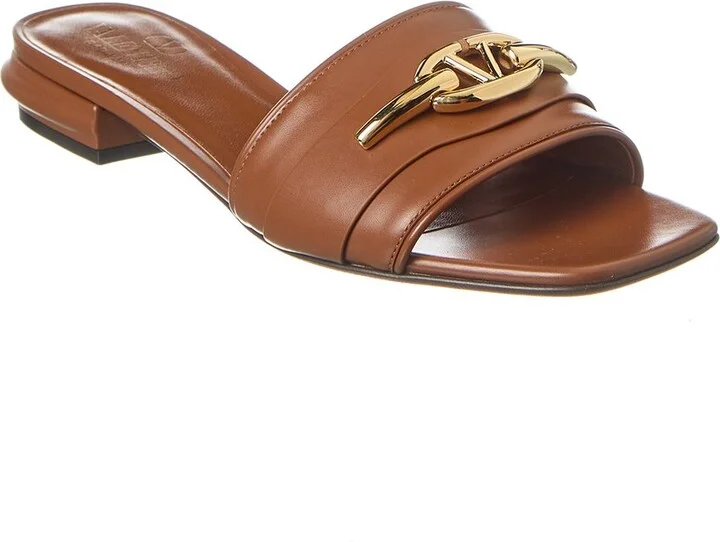 Valentino Vlogo Leather Sandal
