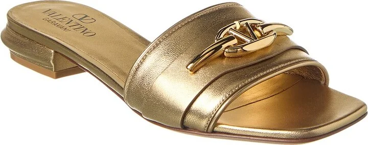 Valentino Vlogo Leather Sandal