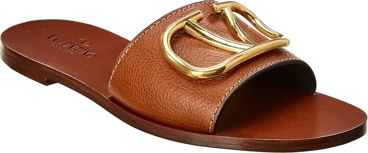 Valentino Vlogo Leather Sandal