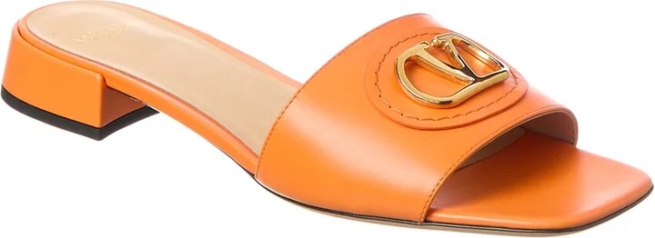 Valentino Vlogo Leather Sandal