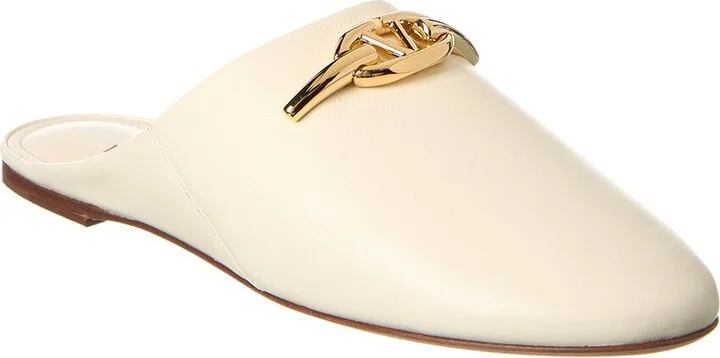 Valentino Vlogo Leather Slide