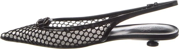 Valentino Vlogo Mesh & Leather Slingback - Image 2