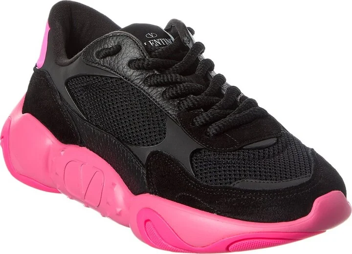 Valentino VLogo Mesh & Leather Sneaker