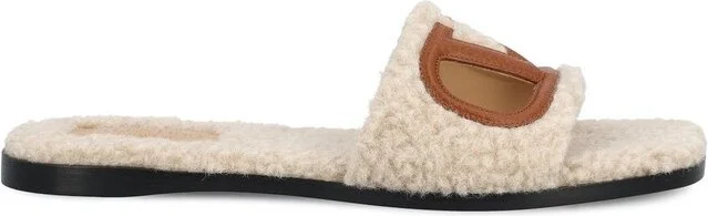 Valentino VLogo Patch Slip-On Sandals