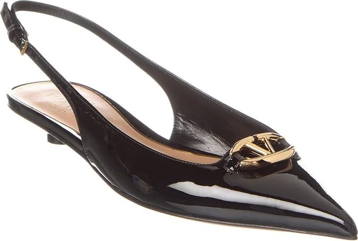 Valentino Vlogo Patent Slingback Flat