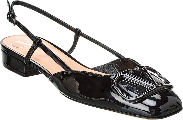 Valentino Vlogo Patent Slingback Flat