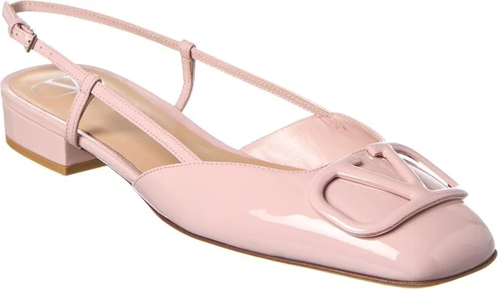 Valentino Vlogo Patent Slingback Flat