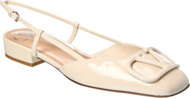 Valentino Vlogo Patent Slingback Flat