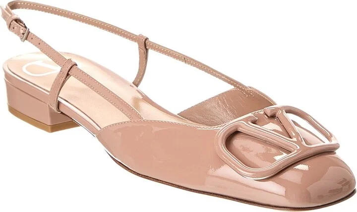 Valentino Vlogo Patent Slingback Flat