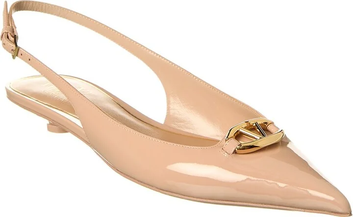 Valentino Vlogo Patent Slingback Pump