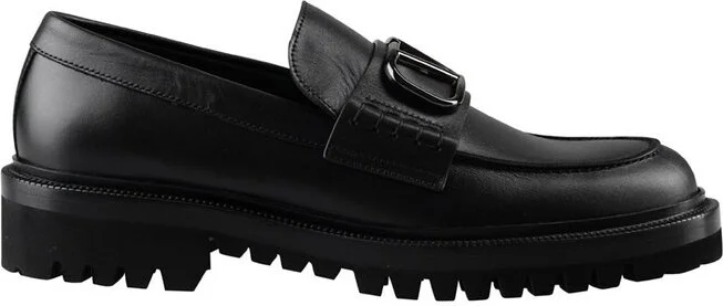 Valentino VLogo Plaque Slip-On Loafers