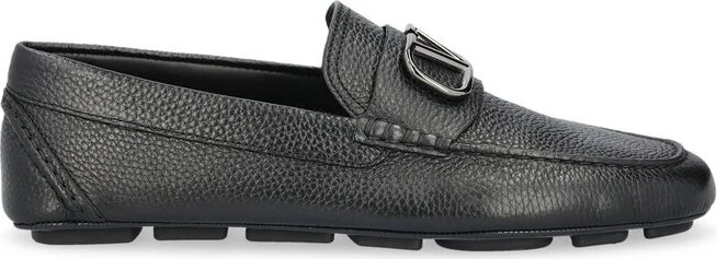 Valentino VLogo Plaque Slip-On Loafers